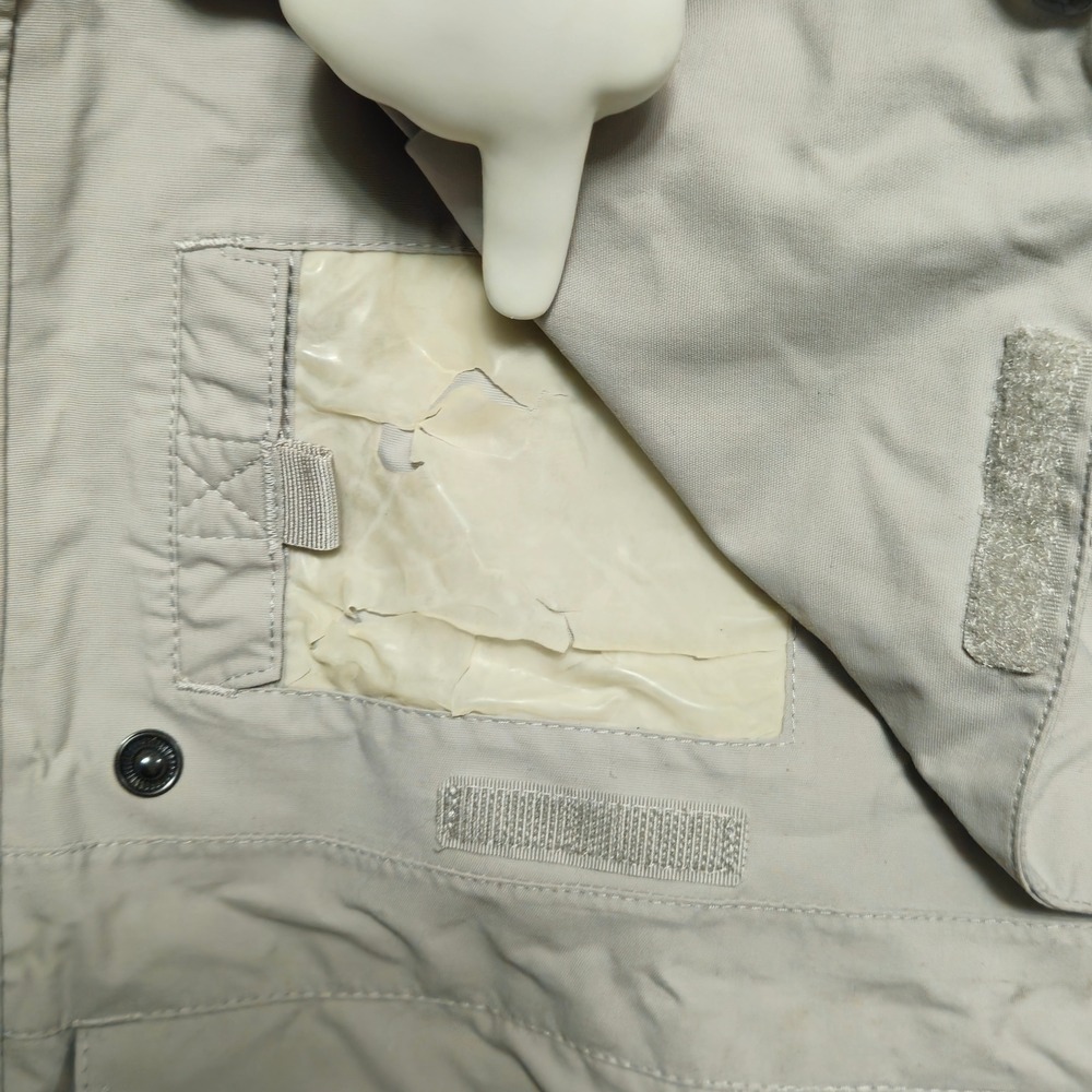 Burton Juniors Womens XL Ski Snowboard Jacket Blue Khaki Hooded Puffer Insulated - Picture 8 of 8
